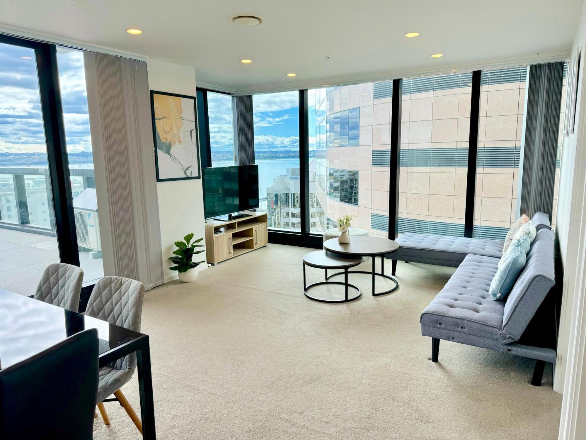 Apartmán Magnificent Skytower, Sea, Habour View In Cbd Auckland Exteriér fotografie